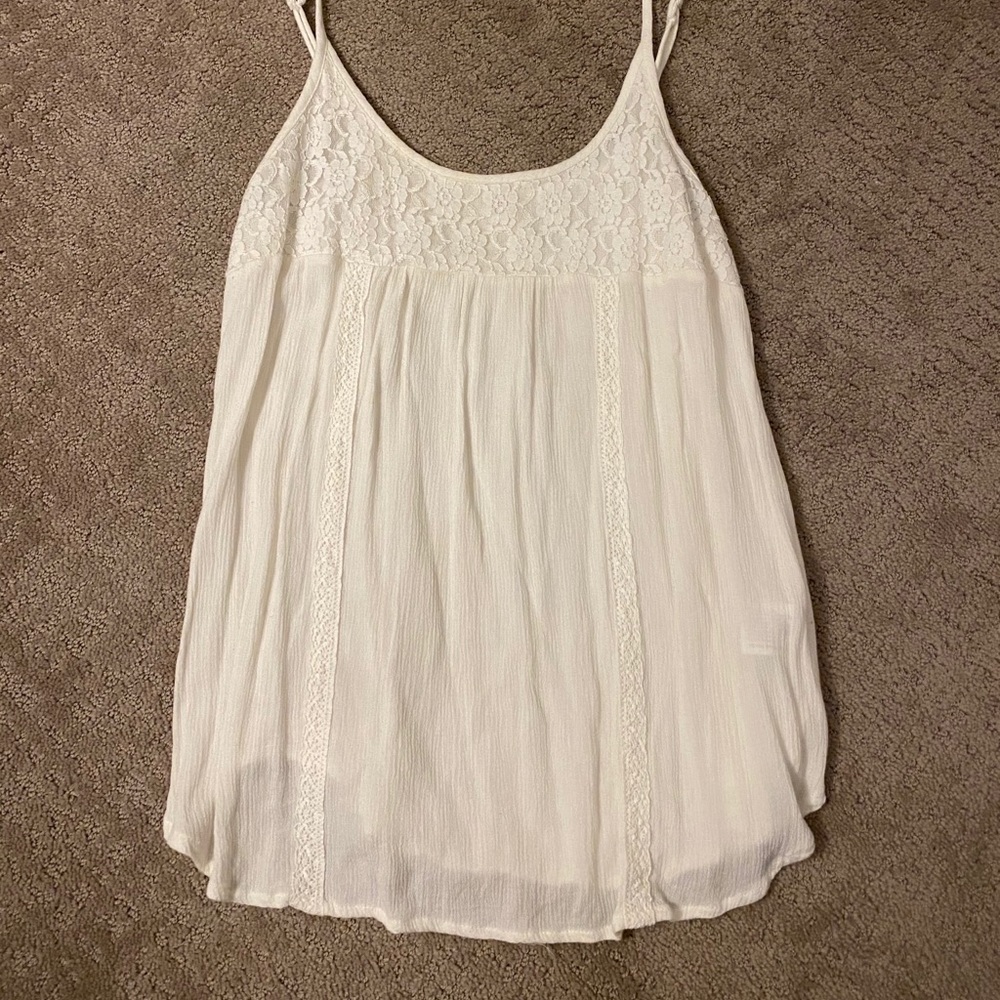Cream lace tank top